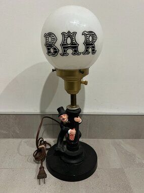 Vintage Charlie Chaplin Drunk Bar Lamp